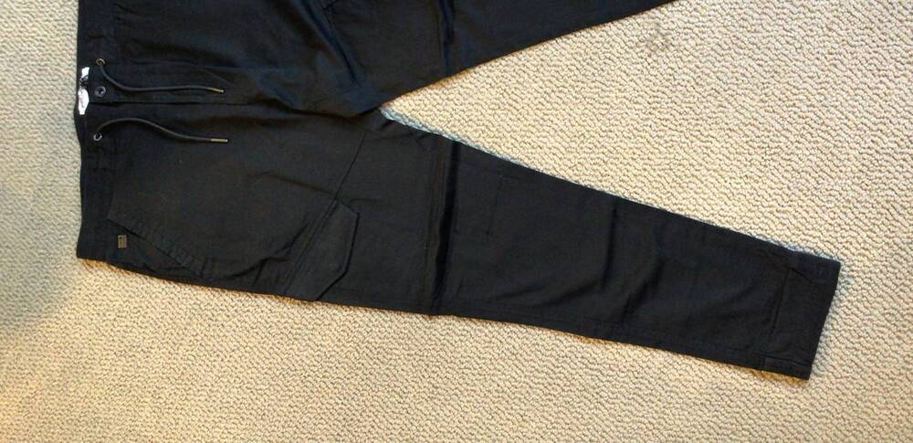 NEW PROJEK RAW men's drawstring cargo jogger pants in black